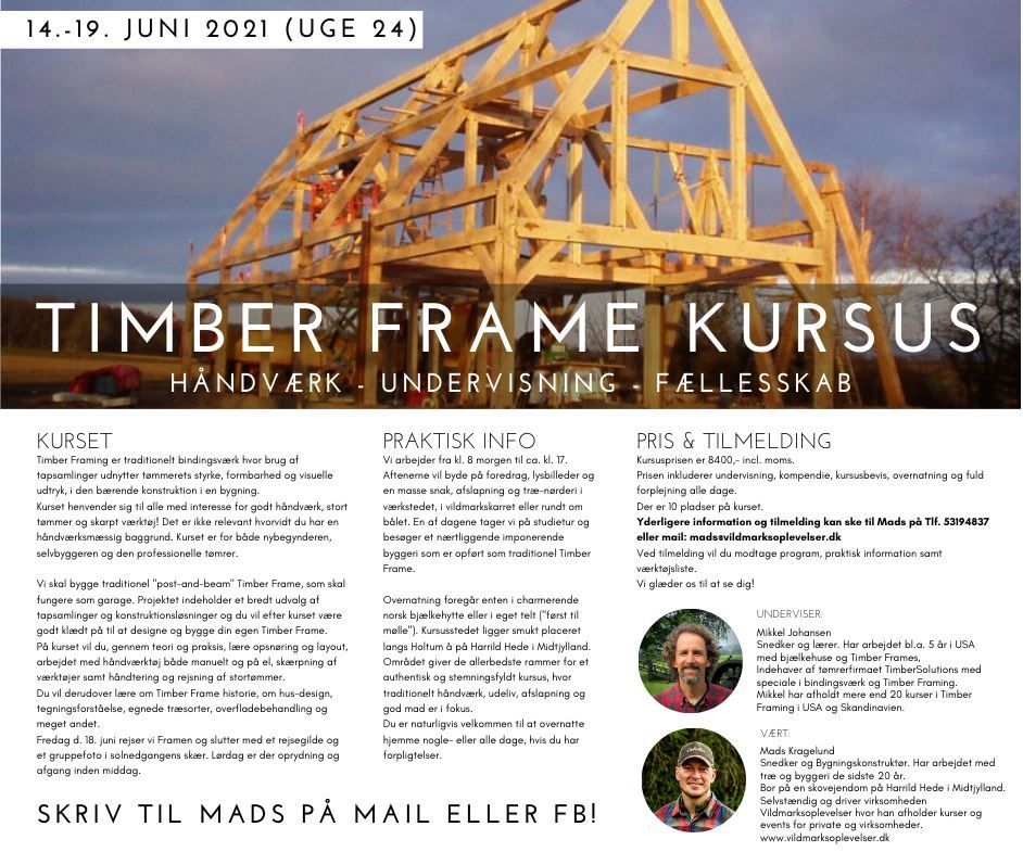 Kurs: Garagebyggnad i stolpverk, 14-19 juni 2021